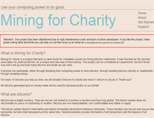 Tablet Screenshot of miningforcharity.org